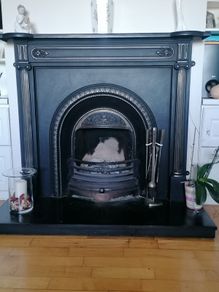 Beautiful cast fireplace