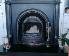 Beautiful cast fireplace