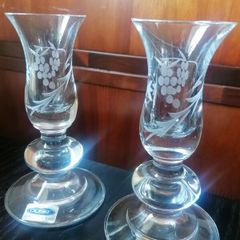 2 Crystal Candle Holders