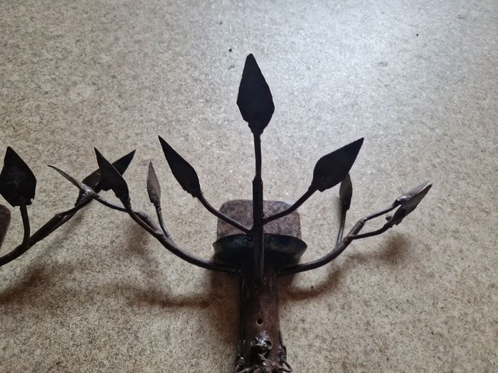 Handcrafted  industrial brutalist wall sconces