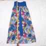 Sophie B Blue Multicolor Tropical Leaf Print Sheer Kaftan Tunic Dress 12UK/40EU Image 10
