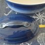 Vintage CCF France 6 Piece Stoneware Set Cobalt Blue Stork Mark Image 5