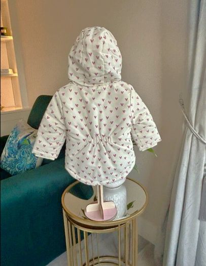 Baby Girls Cream Jacket with Hood from Primark Age 3-6 months / EU 62-68cm