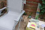 Grey deck chair