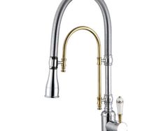 Kitchen Taps Sink Mixer tap gold two tone silver