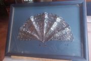 Vintage framed Spanish fan, great condition, D18, post 10e