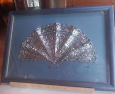 Vintage framed Spanish fan, great condition, D18, post 10e