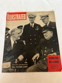 Illustrated Magazine Wednesday August 30, 1941. Full picture story of Churchill and Roosevelt.