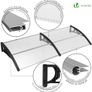 Front Door Canopy Outdoor Awning, Rain Shelter for Back Door, Porch, Patio, Window, 200 x 80 cm, Black Image 5