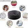 Bean Bag Chair for Adult Living Room Furniture Big Round Soft Fluffy Faux Fur BeanBag (No Padding) Lazy Sofa Bed Cover(Color:Grey,Size:5.5ft) Image 7