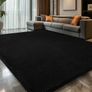 Carpet Rugs Living Room Large 140x200, Grey Rug for Bedroom Washable Area Rugs Anti Slip Fluffy Rug Shaggy Cream Carpets Extra Large Rugs for Living Room Kids Room Image 3