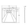 Bathroom Shower Tray Black Square 90x90 cm Image 2