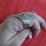 Huge vintage shield ring sterling silver Image 3