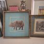 Gilt tray featuring rhino Image 3