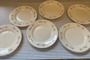 6 1950's gold rimmed plates