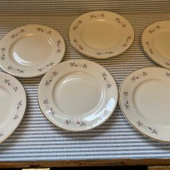 6 1950's gold rimmed plates