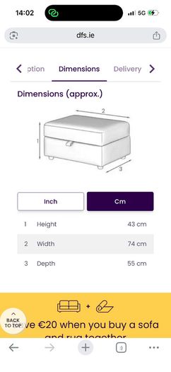 Sophia DFS footstool