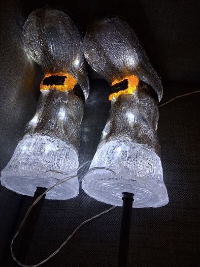 Christmas acrylic santa boots.