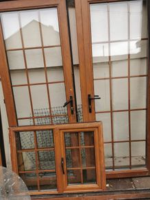 Solid Oak 15 panel doors, kitchen window and frame for sale