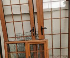 Solid Oak 15 panel doors, kitchen window and frame for sale
