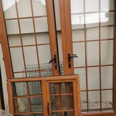 Solid Oak 15 panel doors, kitchen window and frame for sale