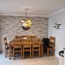 Solid hardwood table with 8 chairs Image 2