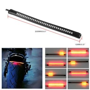 Universal 48 LED Flexible Motorcycle Plate Brake Tail Lamp Signal Turn Light 12V LED Strip Light Waterproof brake light strip
