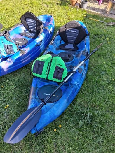 2 x Skipjak Kayaks + Padded Roof Rack  Full Set
