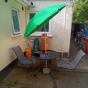 Garden Table Chairs & Umbrella Set