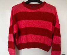 Pink & Red Stripe jumper XS