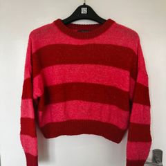 Pink & Red Stripe jumper XS