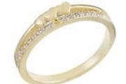 Gold Plated Heart Zirconia Ring