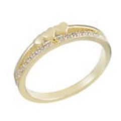 Gold Plated Heart Zirconia Ring
