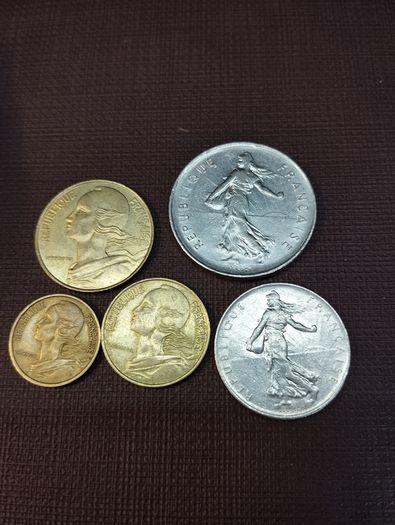 France Francs and Centimes coin set