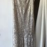 Zara silver sequin midi dress size S Image 2