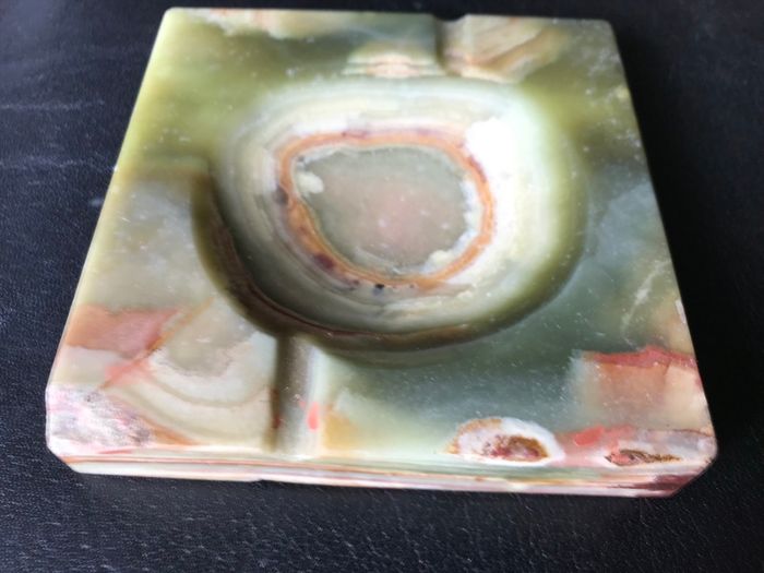 Square Green Onyx Dish