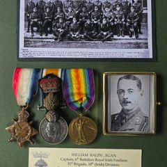 WW1 medals - Irish officer, Bank of Ireland staff, Dublin, Cork Belfast