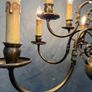 Flemish Brass Two Tier Twelve Branch Chandelier Image 6