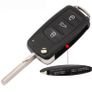 Shell For VW Car Key with blade for Beetle/Caddy/Eos/Golf/Jetta/Polo/Scirocco/Tiguan/Touran/UP Blank Car Keys Remote Flip 3 Buttons Image 2