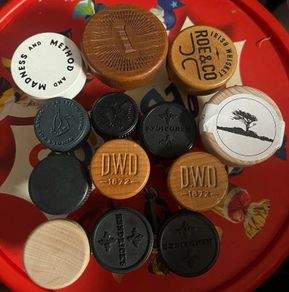 Bottle Stoppers gin Hendricks Hennessy Powers whiskey corks