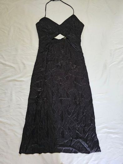 AFRM Revolve Black Snakeprint Cutout Midi Dress RRP 75E