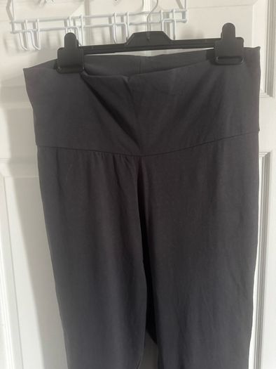 Dark Grey flare long length high waisted stretchy Primark pants size L UK18 EU46 Free post