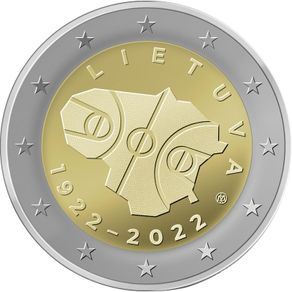 Lithuania 2 Euro Commemorative Coin 2022 - 100 Years of Basketball in Lithuania. Uncirculated.