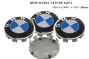 BMW Center Caps Set 56mm Car Wheel Centre Caps Hub Emblem - Blue White. Set of 4 pieces