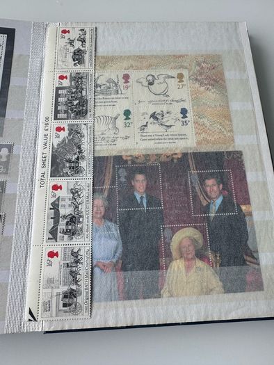 UK collection in stamp album