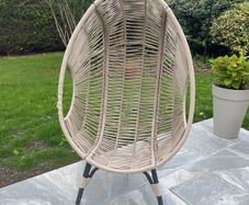 Egg Rattan Outdoor garden chair (originally Dunnes)