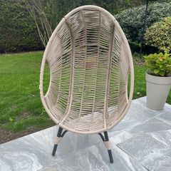 Egg Rattan Outdoor garden chair (originally Dunnes)