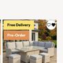 Garden rattan &  fire pit set Image 2
