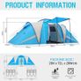 Camping Tunnel Tent 4-6 Man Large Family Tent With 2 Bedroom 6 Person Tent 3000mm Waterproof With Living Area 6 Man Tents for Camping Outdoor Hiking UV Protection Image 5