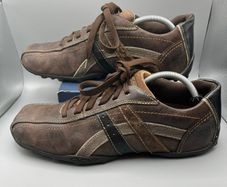 Skechers Mens 10 EU 45 Relaxed Step Brown Leather Casual Walking Shoes